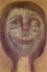 Green Clown Mask 1938 by Lajos Vajda