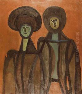 Two Sisters 1936 by Lajos Vajda