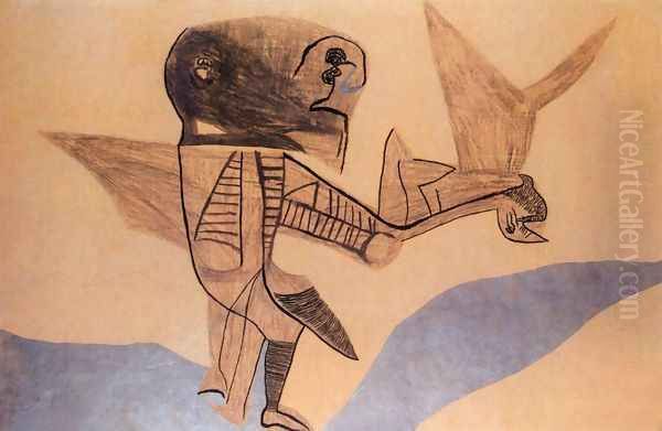 Winged Creature on Silvery Ground 1938 - view 1
