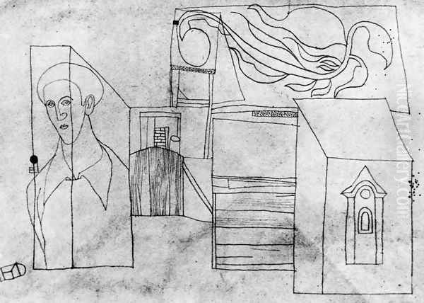 Village Motifs with Self-portrait 1937 - view 1