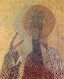 Self-portrait with Hold-up Icon 1936