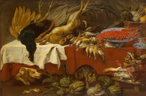 Still-Life with Dead Game and Lobster by Paul de Vos