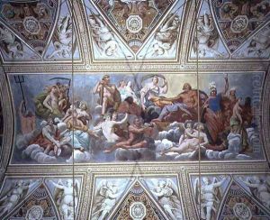The Gods on Olympus, ceiling painting by Antonio Maria Viani