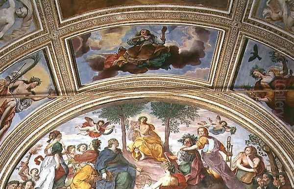 Apollo and the Muses on Parnassus, lunette - view 1