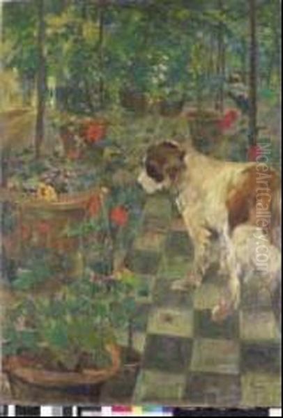 Giardino Con Cane E Figura - view 1