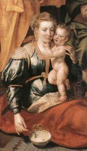 The Family of St Anne (detail) 1585 by Maarten de Vos