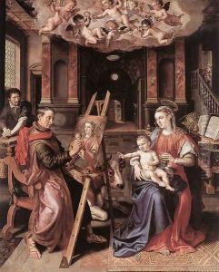 St Luke Painting the Virgin Mary 1602 by Maarten de Vos