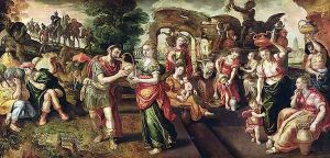 Eliezer and Rebecca at the Well, 1562