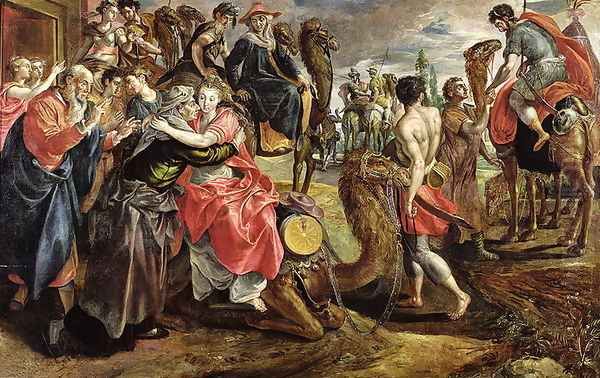 Rebecca Bidding Farewell to her Family, c.1562 - view 1