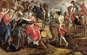Rebecca Bidding Farewell to her Family, c.1562
