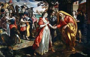Rebecca Agreeing to Follow Eliezer, c.1562