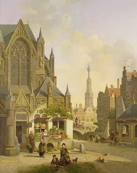 Vegetable stall in a Dutch town - view 1