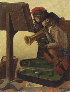 Musical monkeys by Charles Verlat