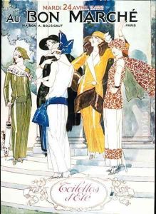 Toilettes dEte, cover of the summer catalogue of Bon Marche, 24th April, 1923 by Rene Vincent