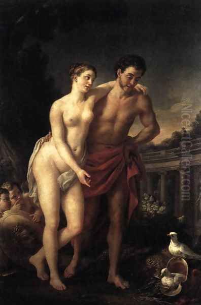 Venus Showing Mars her Doves Making a Nest in his Helmet 1768 - view 1