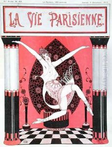 The arrival of the 'Bedonette' dance, front cover of La Vie Parisienne, 6th December, 1913