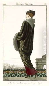 A coat of fox and mole hair, from Costumes Parisiens 1914 by Armand Vallee