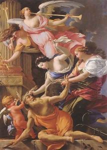 Saturn, Conquered by Amor, Venus and Hope 1645-46 by Simon Vouet