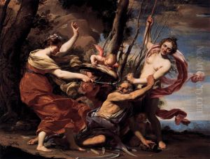 Father Time Overcome by Love, Hope and Beauty 1627 by Simon Vouet