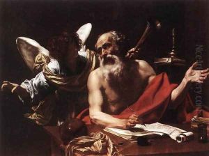 St Jerome and the Angel 1620s by Simon Vouet
