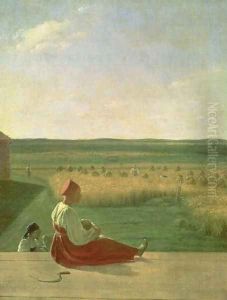 Harvesting in Summer, 1820s by Aleksei Gavrilovich Venetsianov
