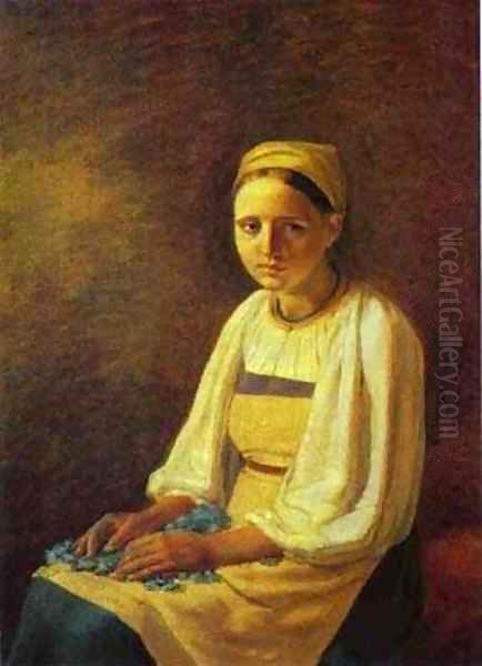 Girl With The Cornflowers 1820s - view 1