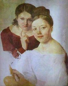 Portrait Of Artists Daughters Alexandra And Felisata 1830s Portrait Of Artists Daughters Alexandra And Felisata 1830s