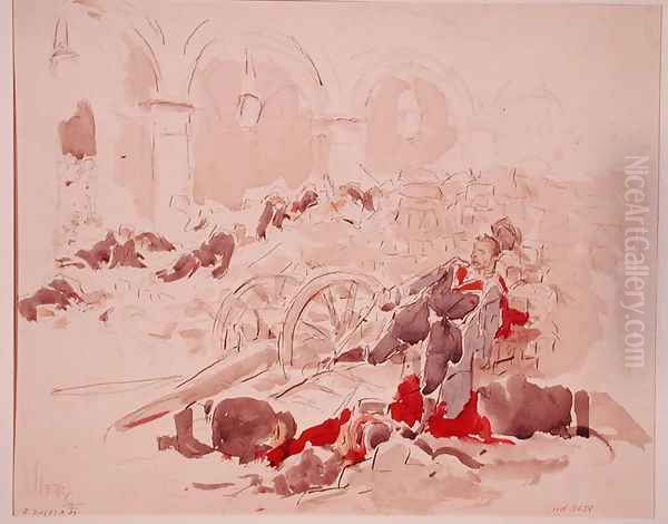 Barricade on the Rue de Rivoli during the Paris Commune, 1871 - view 1
