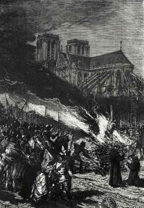 Burning of the Templars, illustration from LHistoire de France by Jules Michelet 1798-1874 by Daniel Urrabieta Vierge