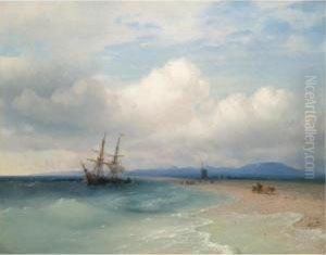 Shipping Along The Crimean Coast by Ivan Konstantinovich Aivazovsky