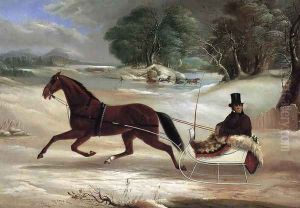 Judge Van Aernum in His Sleigh by Thomas Kirby Van Zandt
