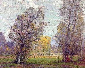 Clouds and Glow, Autumn, France by Robert William Vonnoh