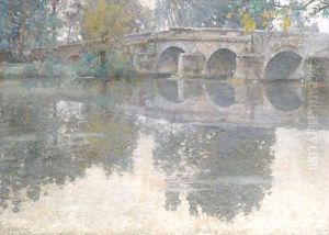 The Bridge at Grez by Robert William Vonnoh