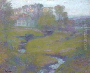 Lingering Rain, Moon and Eventide by Robert William Vonnoh