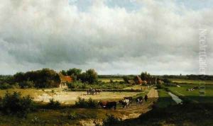 Extensive Dutch Landscape by Willem Vester