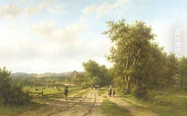 Heemstede bij Haarlem peasants at the outskirts of a village in the dunes - view 1