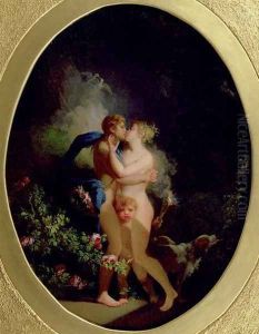 Venus and Adonis by Jacques-Antoine Vallin