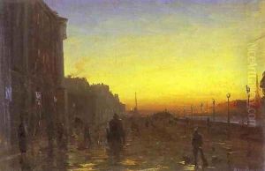 Dawn in Saint Petersburg by Feodor Alexandrovich Vasilyev