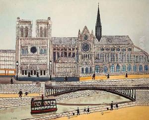 Notre-Dame south side, c.1933 by Louis Vivin