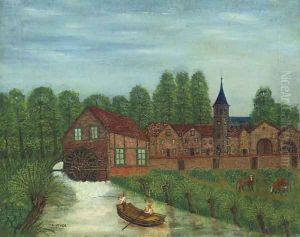 Le moulin by Louis Vivin