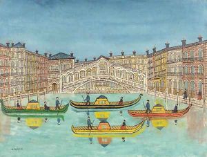 Le Pont du Rialto by Louis Vivin