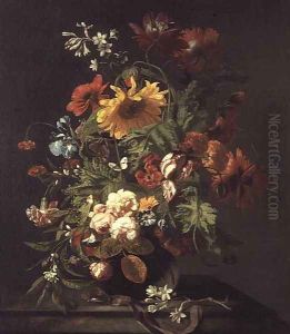 Vase of Flowers by Simon Pietersz. Verelst