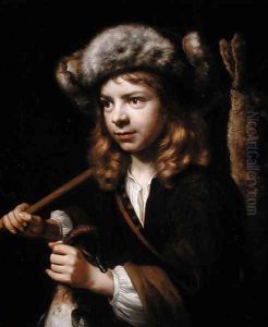 A Young Sportsman with a Mallard and a Hare