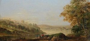 Expansive Landscape With Travelers by Henry John Boddington
