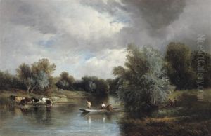 Fishing On The River by Henry John Boddington