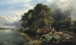 Eel Bucks On The Thames, After A Shower by Henry John Boddington
