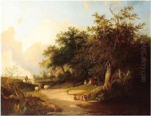 Country Landscape by Henry John Boddington