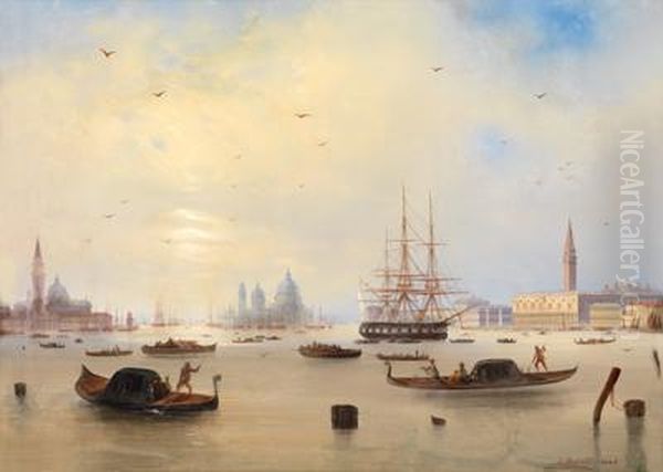 Blick Aufvenedig Mit San Giorgio Maggiore Und Santa Maria Della Salute - view 1