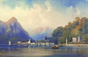 Widok Lugano by Carlo Bossoli