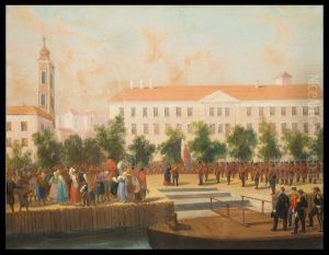 Partenza Del Principe Milan Iv Di Serbia by Carlo Bossoli